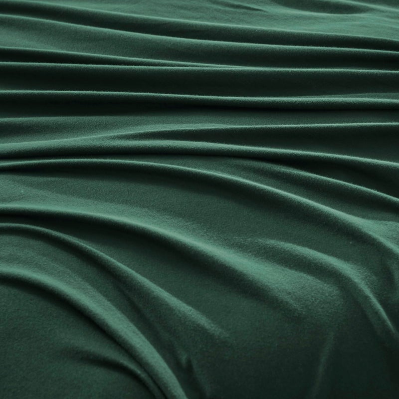 H HOUSEHOLD Household 100% Jersey Cotton Queen Size Pillowcase 20â€x30â€-Light Weight, Comfortable, Super Soft Pillow Case with Envelope Closure Extremely Durable Set of 2 (Dark Green, Queen Size Pillowcase) - Image 4